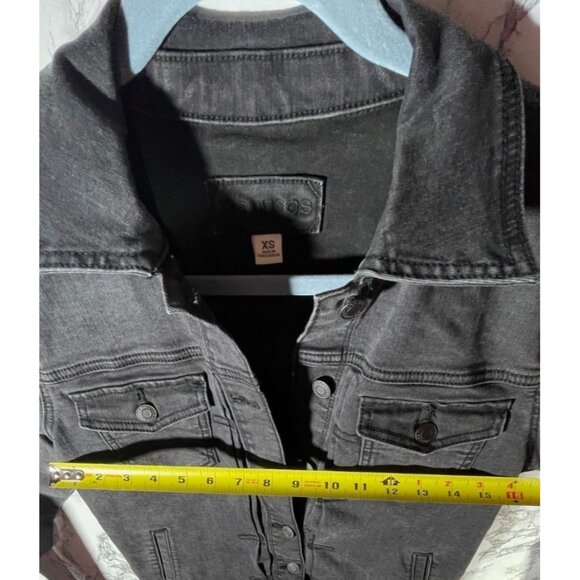 Maurices Womens Size XS Black Denim Jacket w/ Button Closure & Pockets NWT - Picture 5 of 6